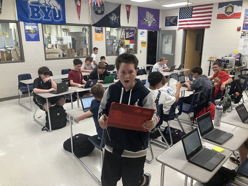 The App creators class is trying their hand at creating their very first algorithm. Trying to get another student to end up at the location of their choosing using clear and precise commands.