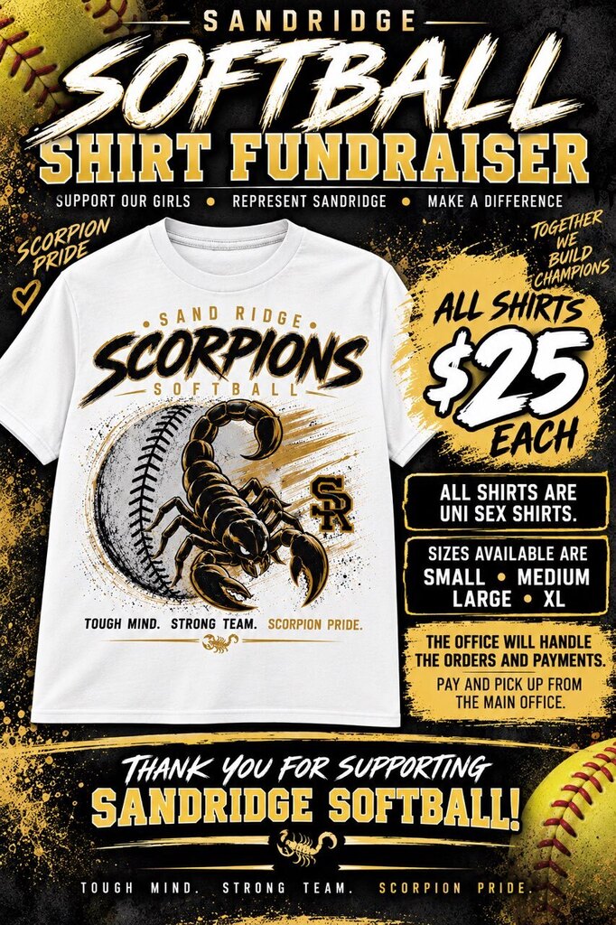 Purchase a Softball shirt & support the SOftball team for $25 pay the office