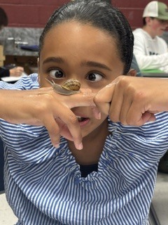 Snails learning observations with students.  Or vice versa.
