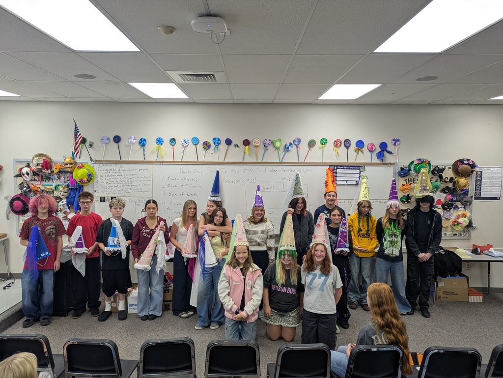 Theater Design class making princess hats