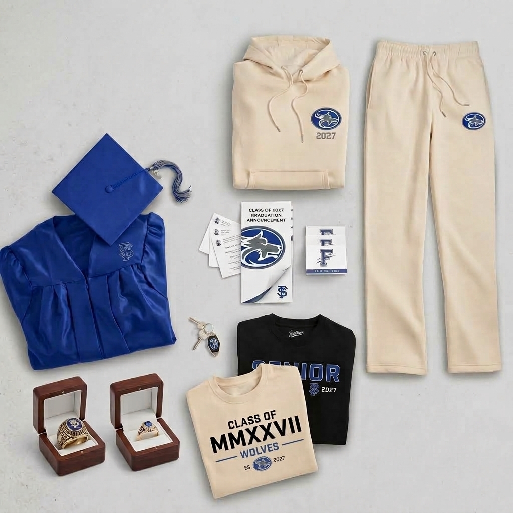 Various graduation products. 