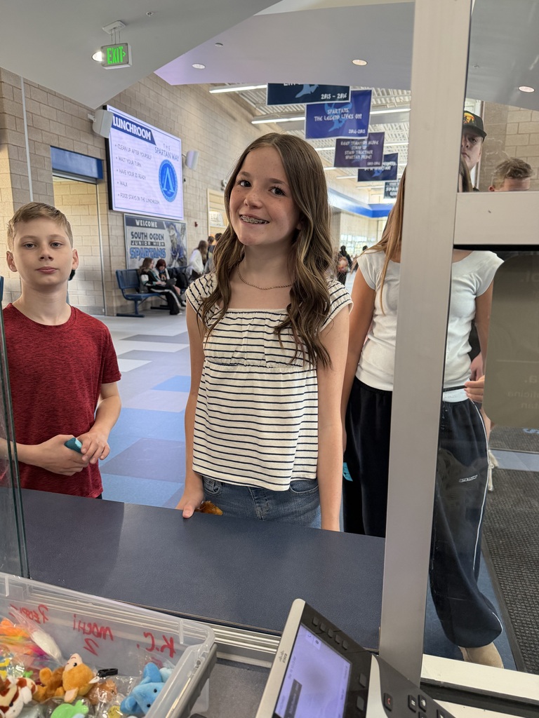Kids at student store