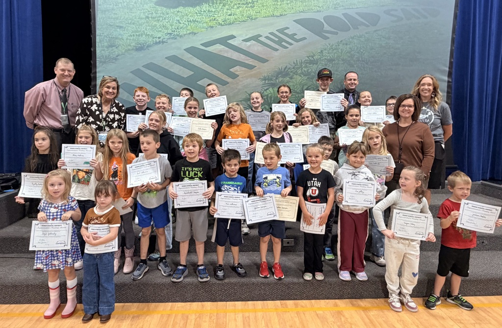 Award winners at Burch Creek Elementary for The Superintendent Reading and Math Award.