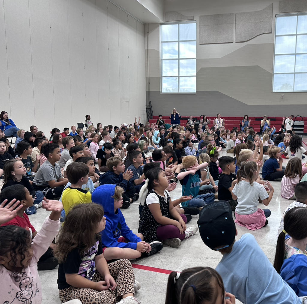 all students sitting for the assembly