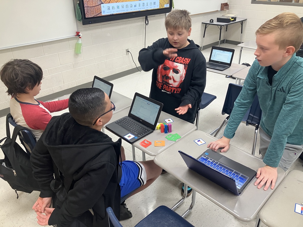 The Coding class is finishing up their Unit on Algorithmic thinking by creating a list of commands to have fellow classmates follow to create the structure in the game. The max was 7 completed in 8 minutes. 