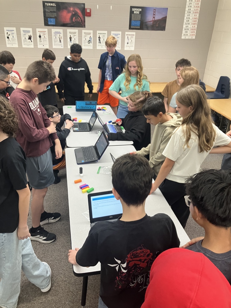 The Coding class is finishing up their Unit on Algorithmic thinking by creating a list of commands to have fellow classmates follow to create the structure in the game. The max was 7 completed in 8 minutes. 
