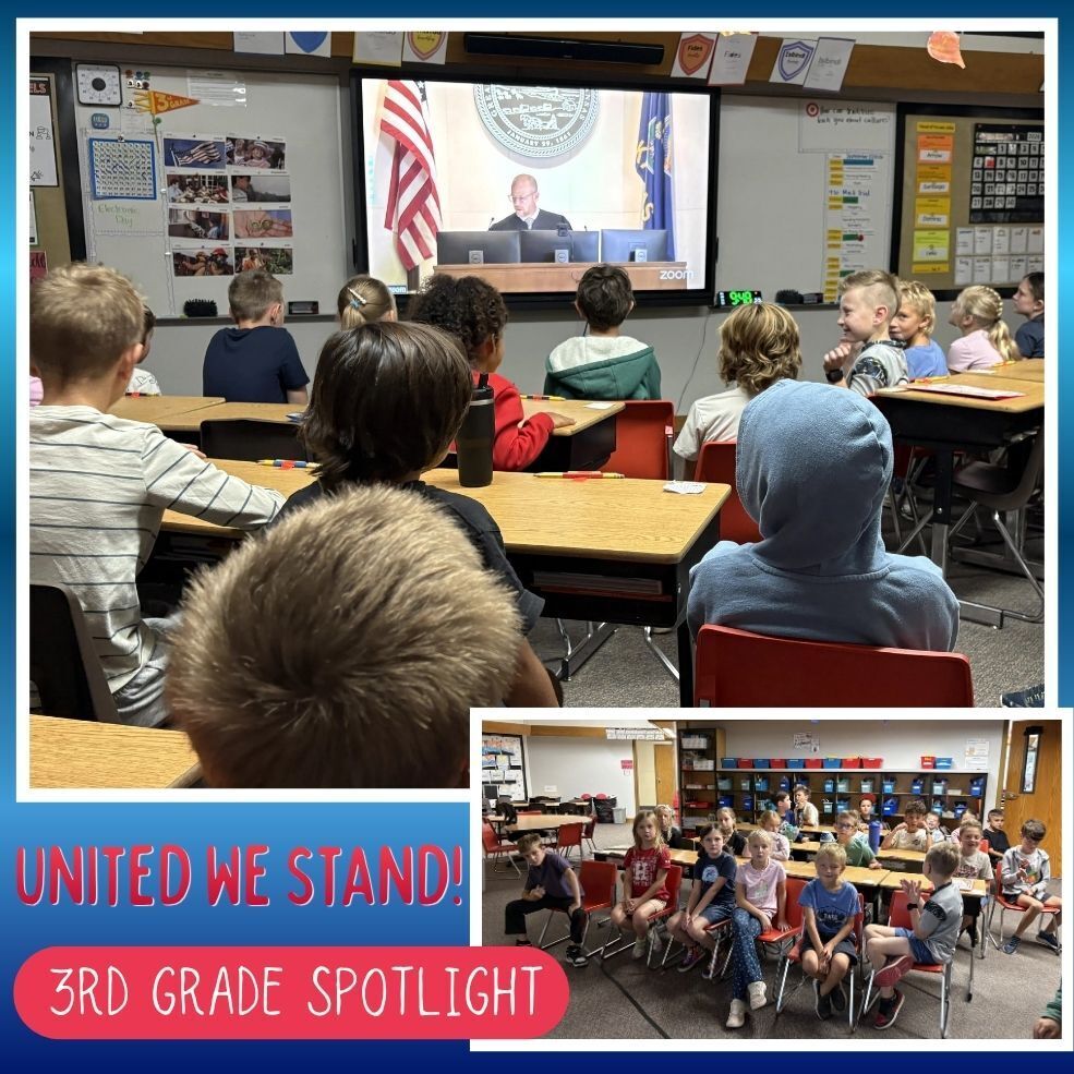 united we stand! 3rd grade spotlight - students watching a judge