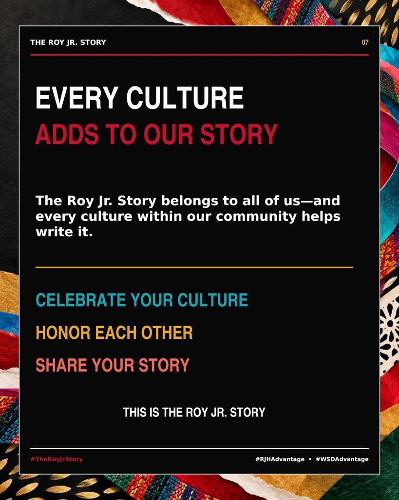 Every culture adds to our story..celebrate your culture, honor each other, share you story