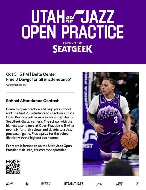 Open Practice with JAZZ on October 5th at 5pm