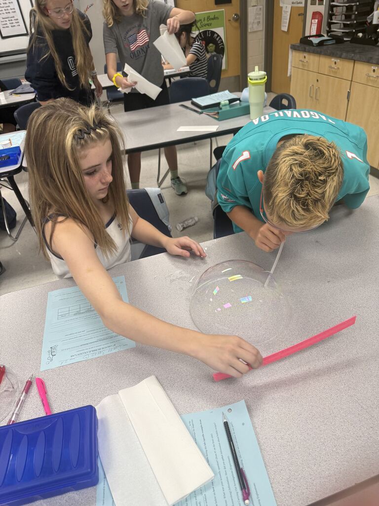 bubble lab in mrs. mecham's class