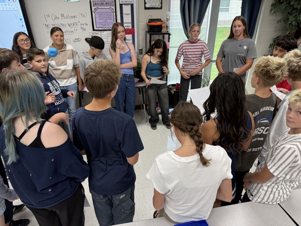 CER Mystery Debate in 8th grade