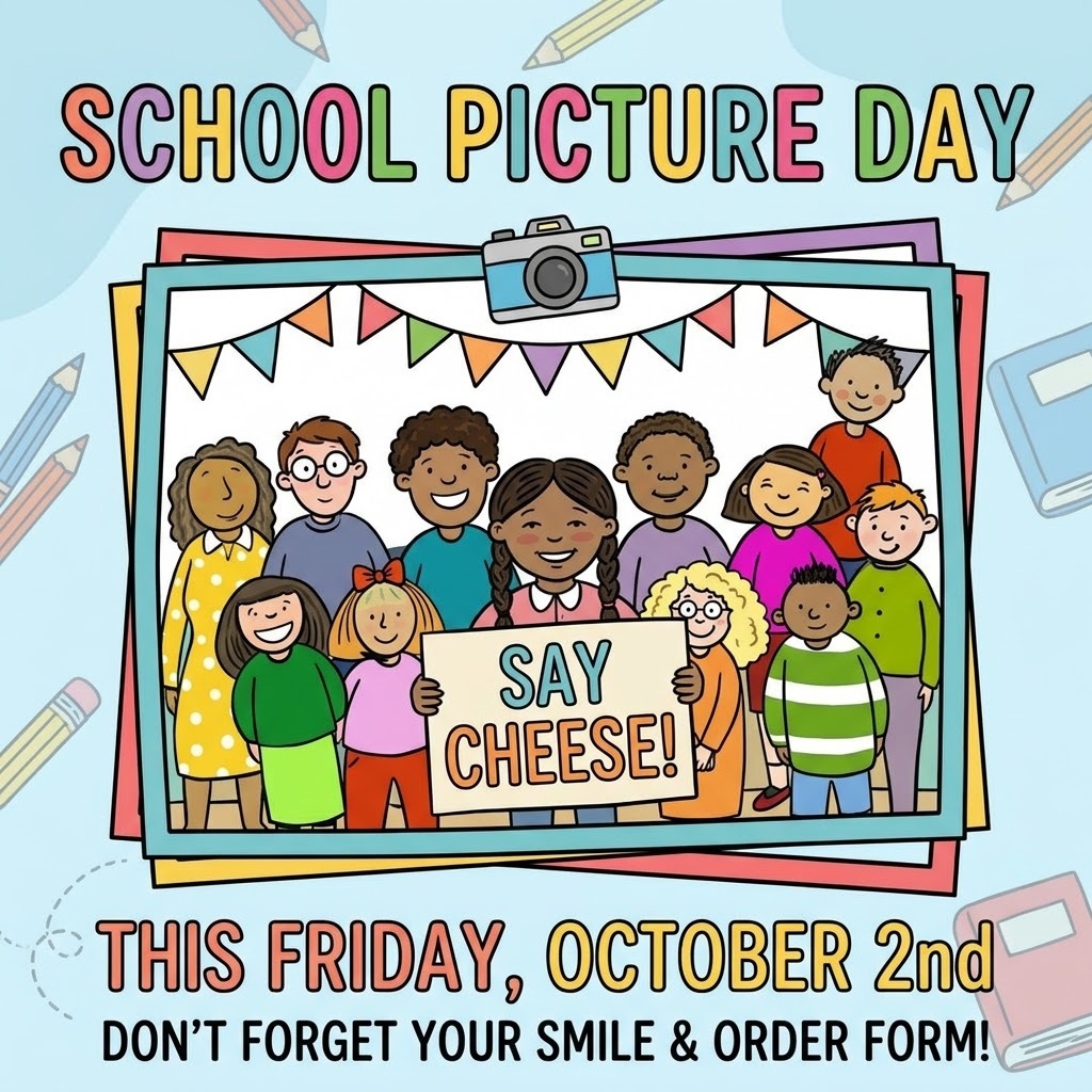 Announcing school photos on Friday, October 2nd.
