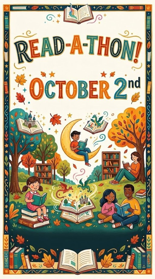 An image describing a read a thon planned for October 2nd