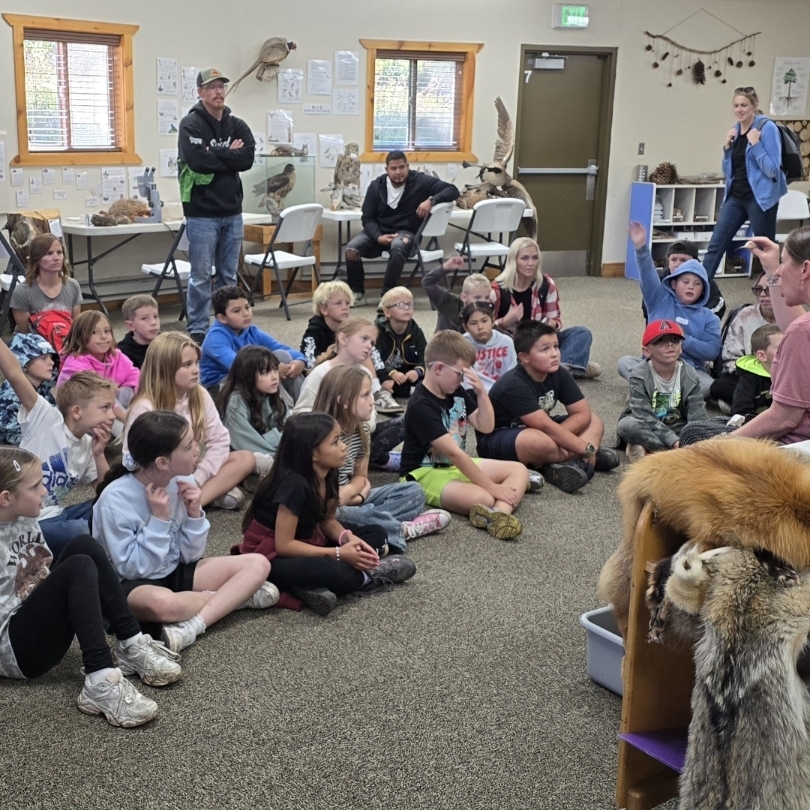 kids listening to a presentation 