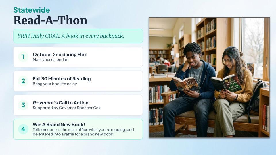 Read A Thon Information for Friday Oct 2nd during FLEX