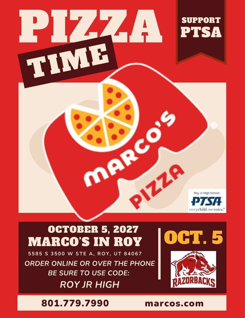 Marco's Pizza Roy Use Code to support PTSA