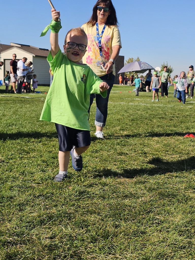 Kindergartener at fun run