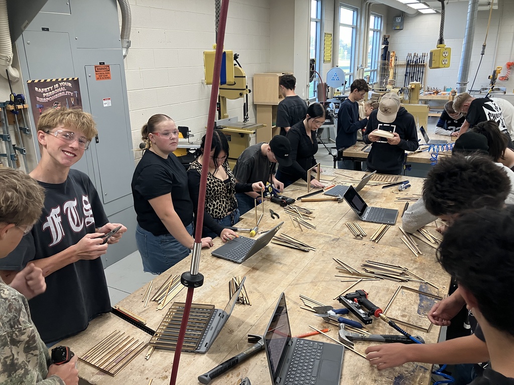 After a "boring" first month of safety, Architectural Rulers & Reading Blueprints, these 9th graders are finally able to put their knowledge into action as they start building scale model sheds. Stay tune for the final builds in a week or two.