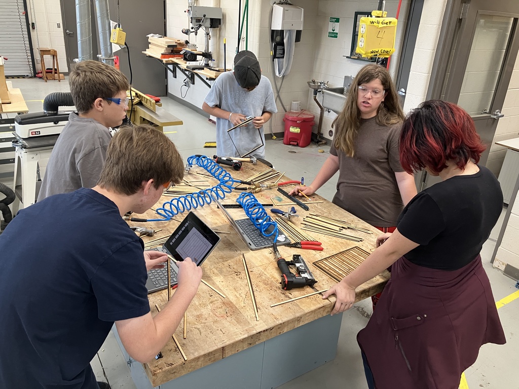 After a "boring" first month of safety, Architectural Rulers & Reading Blueprints, these 9th graders are finally able to put their knowledge into action as they start building scale model sheds. Stay tune for the final builds in a week or two.