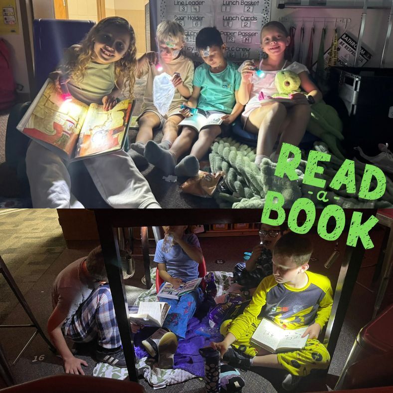 Students reading books