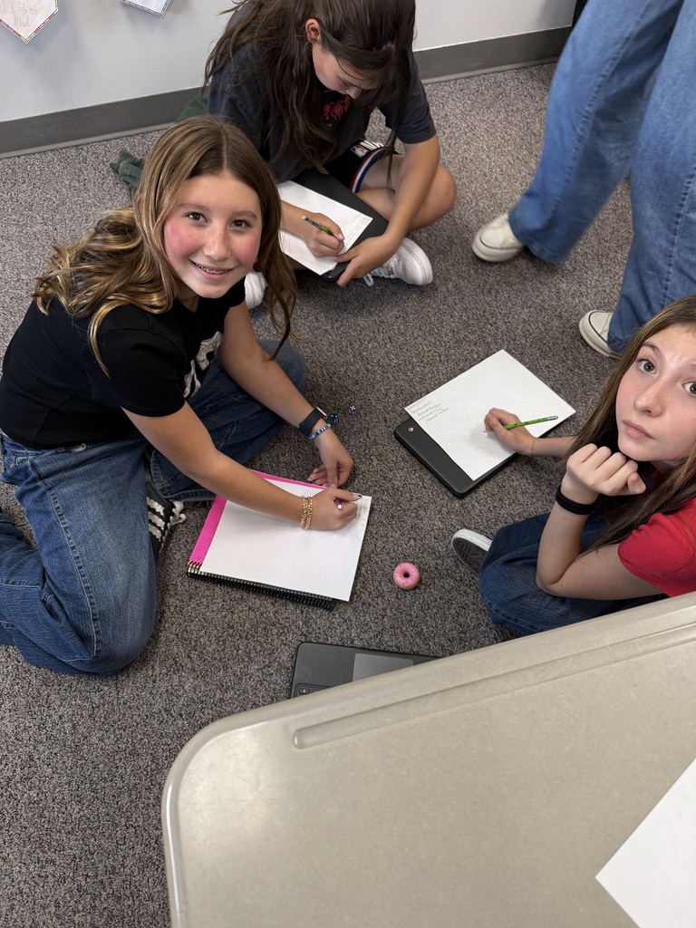 Photos of dice activity in math class. Today we used dice to create random distribution problems that each group needed to solve.