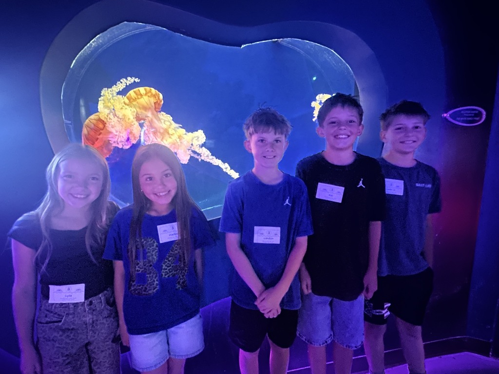 5th graders at the aquarium