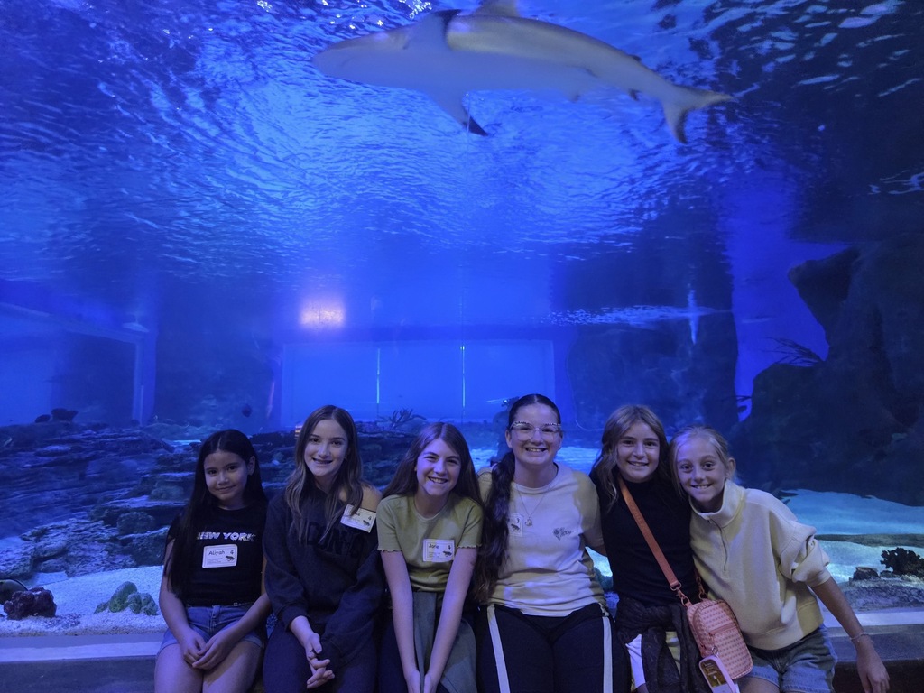 5th graders at the aquarium