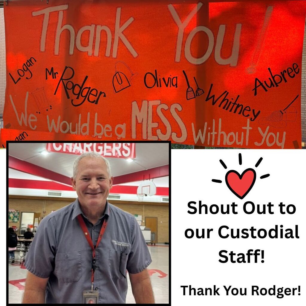 Shout out to our custodial staff! Thank you Rodger