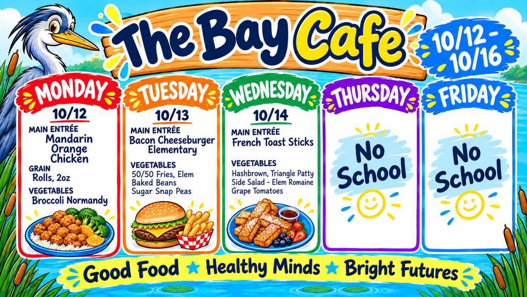 lunch menu for the week of October 12