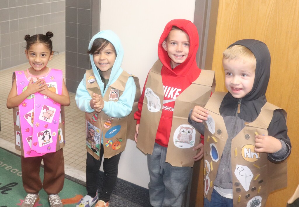 KIndergarten students wearing their ABC vests