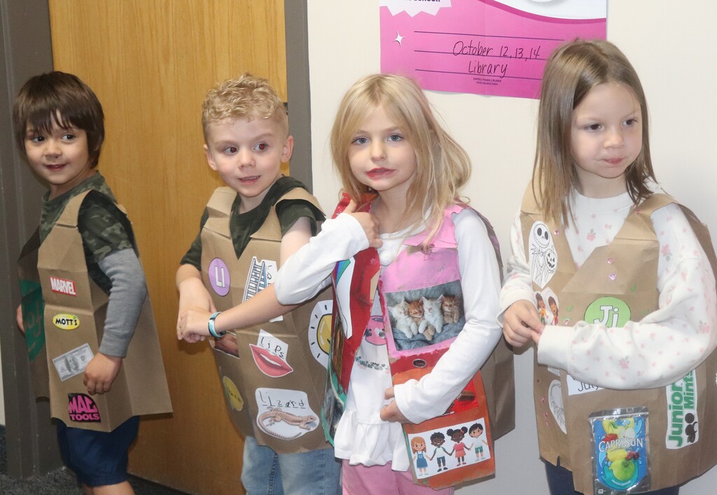 KIndergarten students wearing their ABC vests