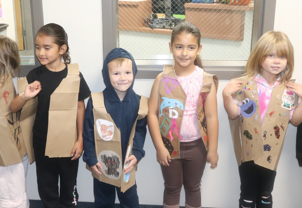 KIndergarten students wearing their ABC vests
