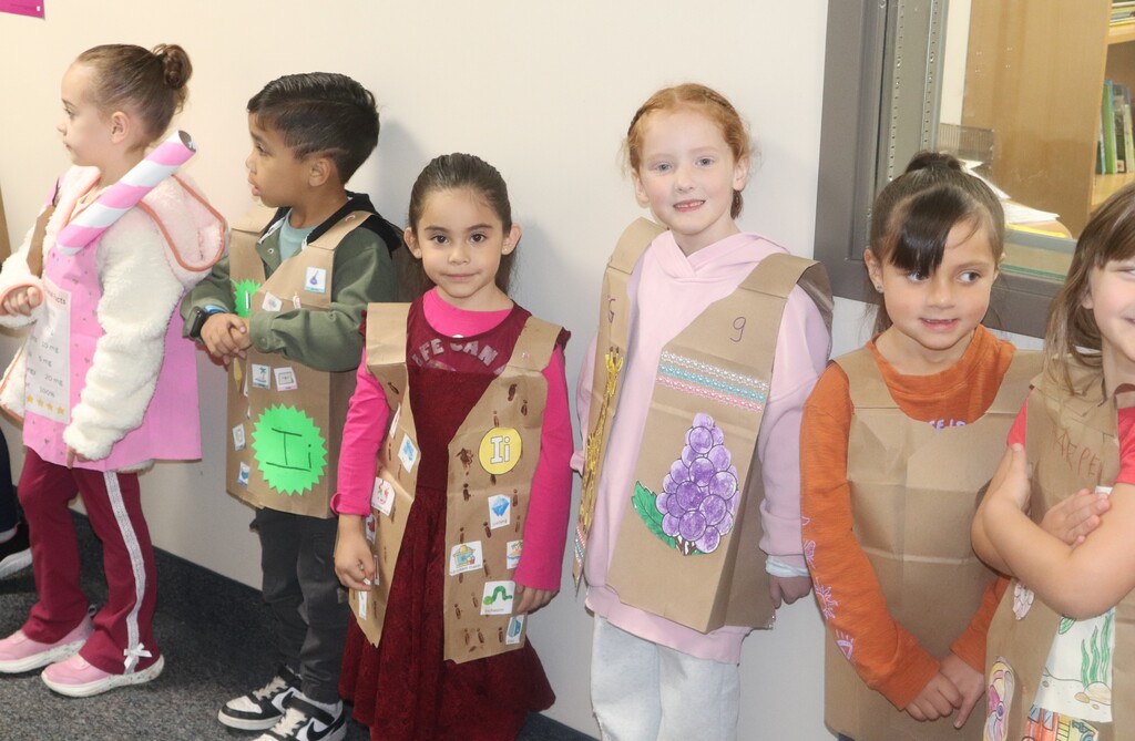 KIndergarten students wearing their ABC vests