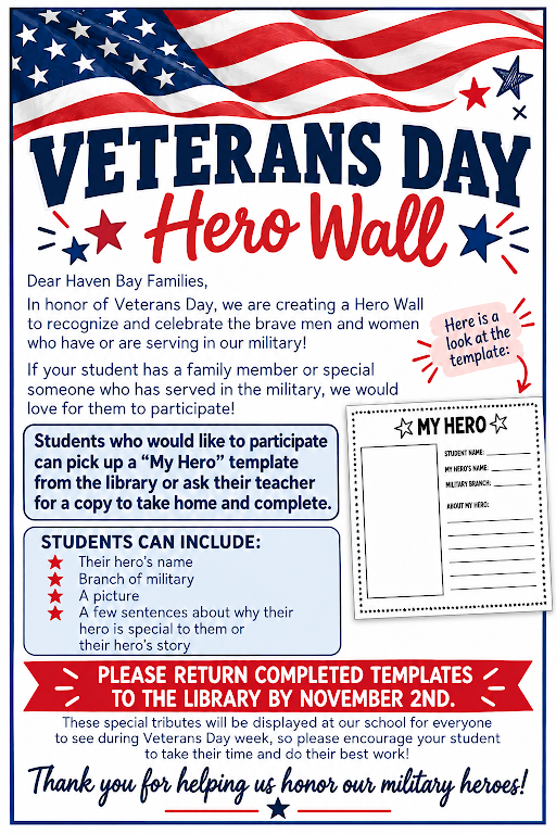 Veterans Day Hero Wall info