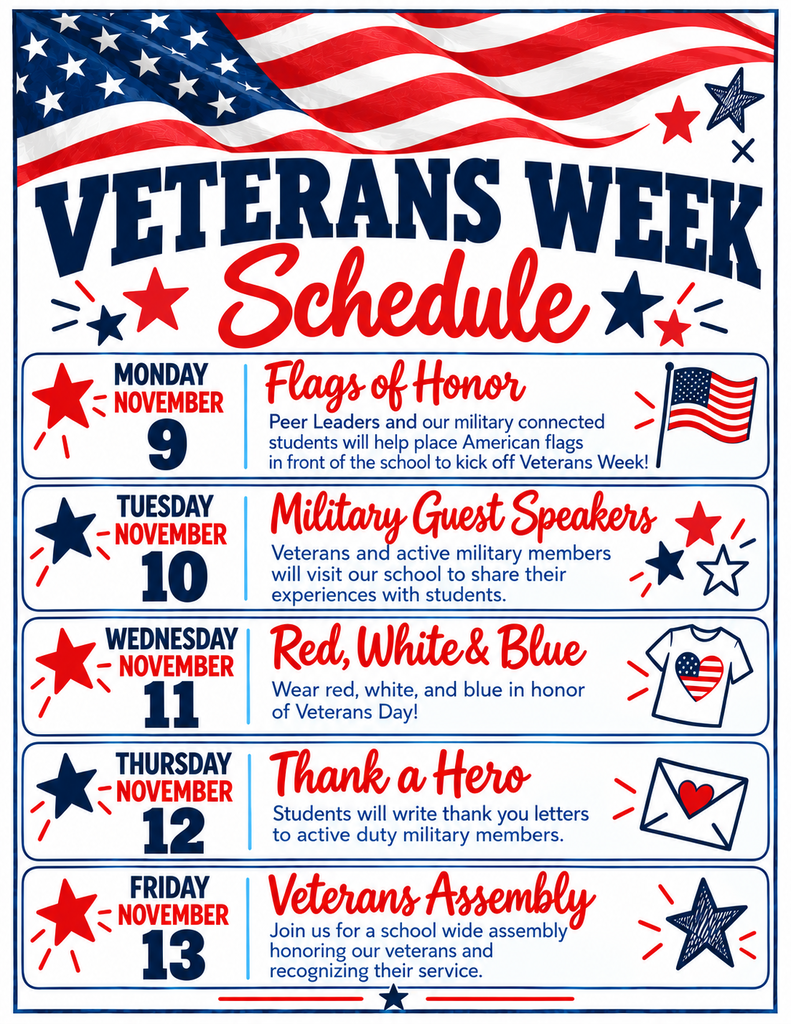 Veterans Week Schedule