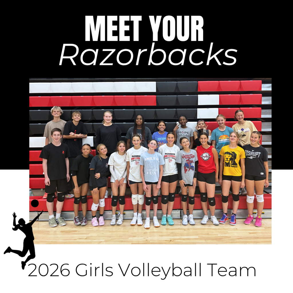 Photograph of the 2026 Roy Jr High Girls Volleyball TEam. 