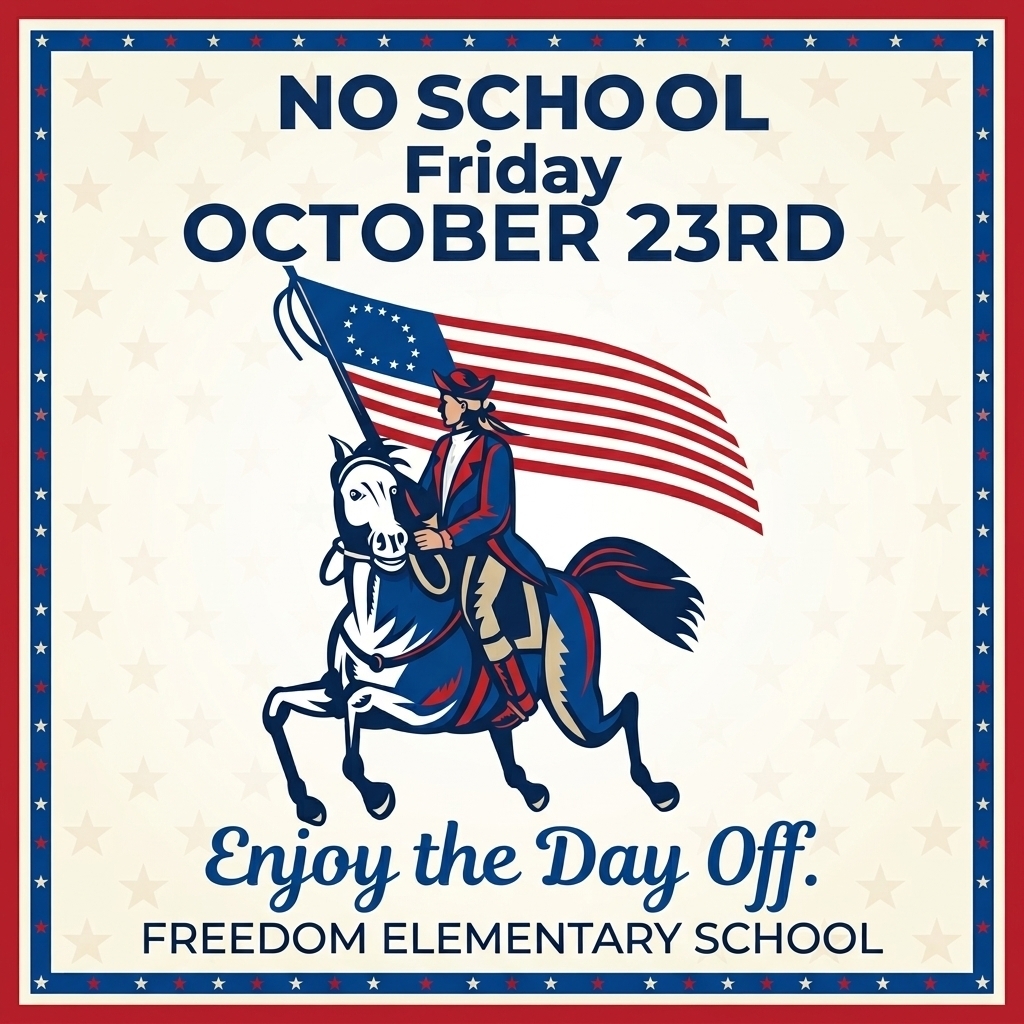 No School Friday Oct 23rd