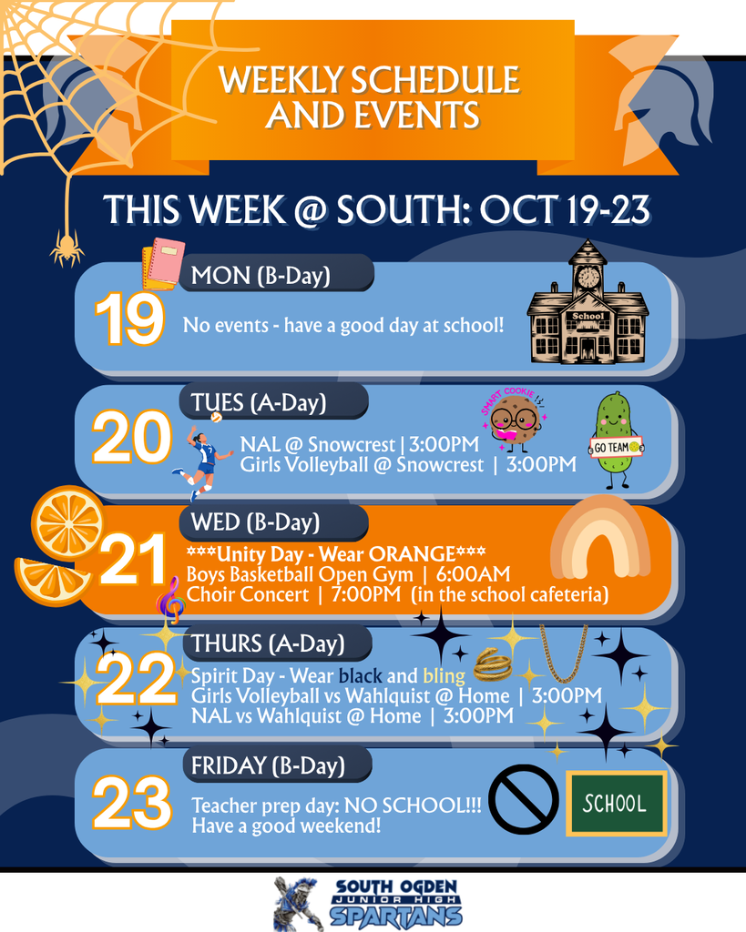 weekly schedule