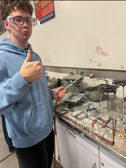Student builds whistle