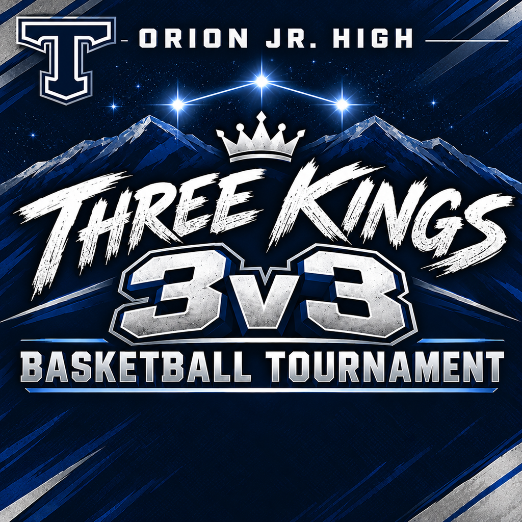 Orion Junior High Three Kings Basketball Tournament 3v3 7th Grade and 8th/9th Grade Divisions Form your own teams and compete for the title! Sign up in the office with your full team roster. Deadline for signups is Nov 13th. $20 for each player. You need to have a team of at least 3 and up to 4 players in order to sign up. Each player will pay separately. 3 Games Guaranteed with a Single Elimination Tournament (dependent on amount of teams registered) All the games will be played the week of Nov 16-20, before or after school, based on gym availability.