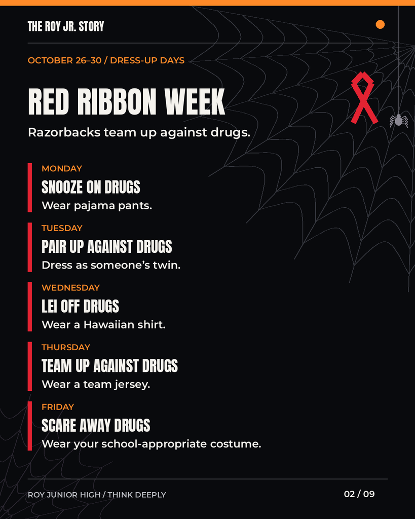 Red Ribbon Week. Razorbacks Team Up Against Drugs