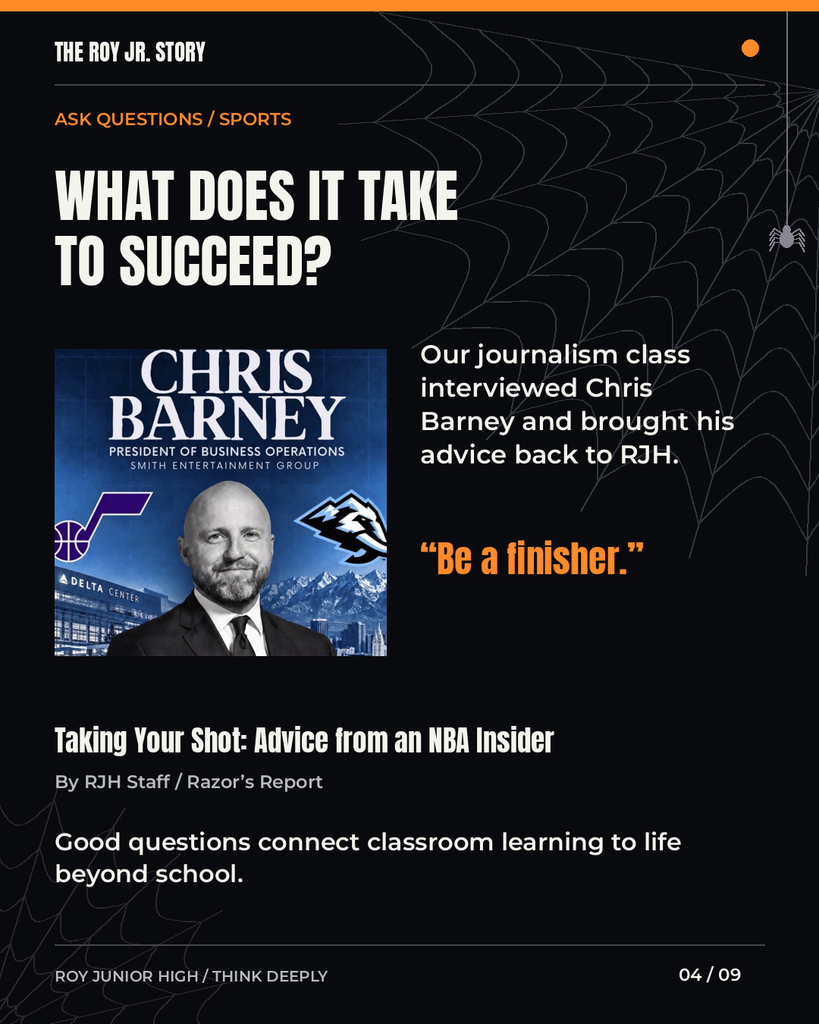 What Does it Take to Succeed. Chris Barney Utah JAZZ