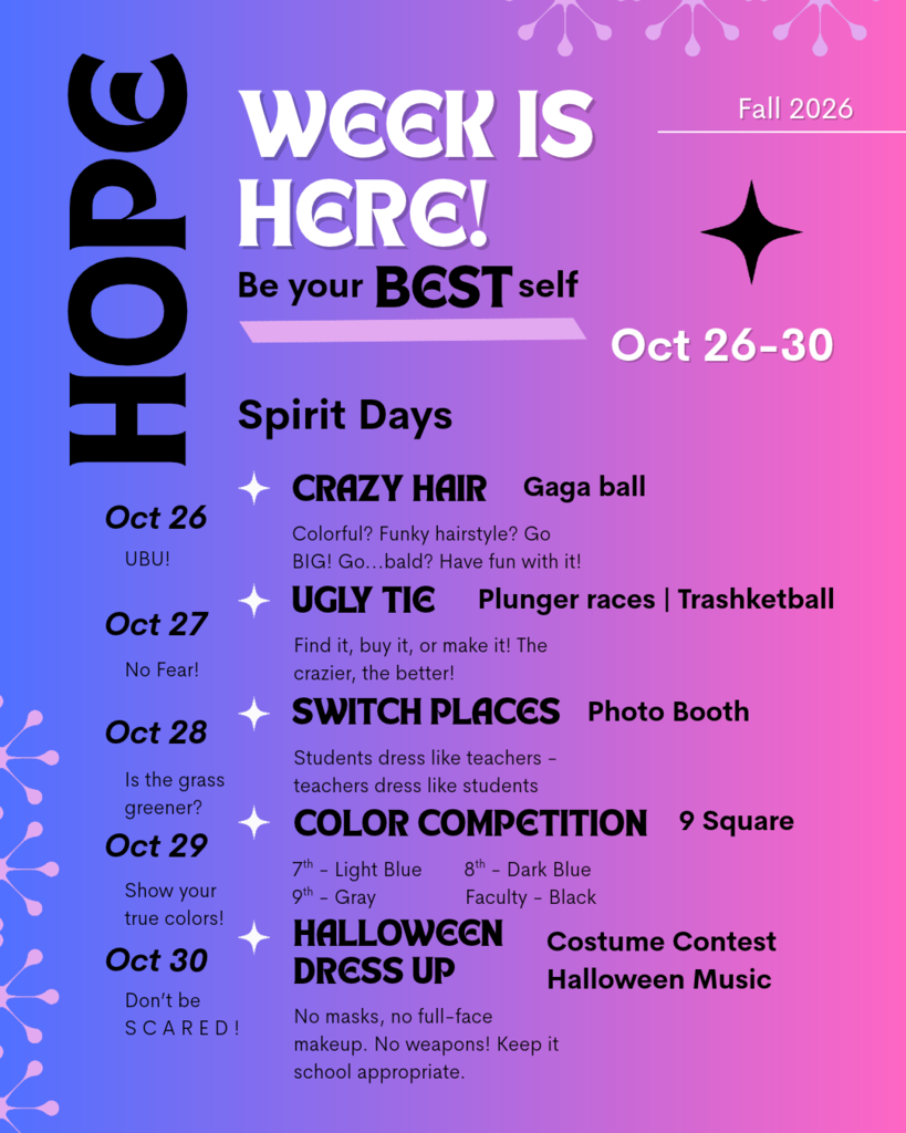 Hope week poster