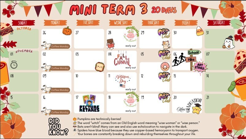 MT3 calendar