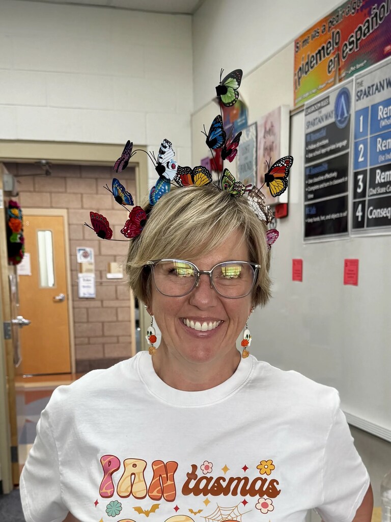teacher smiling