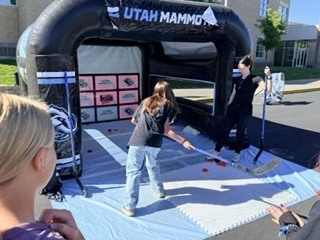 Action shot of Burch Creek Barracudas participating in the Tusky Takeover Field Day Event!