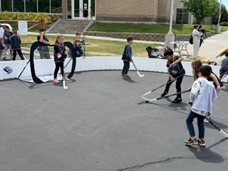 Action shot of Burch Creek Barracudas participating in the Tusky Takeover Field Day Event!