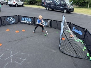 Action shot of Burch Creek Barracudas participating in the Tusky Takeover Field Day Event!
