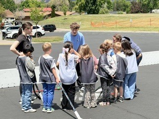 Action shot of Burch Creek Barracudas participating in the Tusky Takeover Field Day Event!
