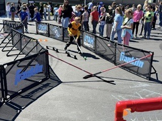 Action shot of Burch Creek Barracudas participating in the Tusky Takeover Field Day Event!